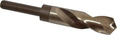 Chicago-Latrobe - 61/64" Drill, 118° Point, Cobalt Silver Deming & Reduced Shank Drill Bit - Oxide/Gold Finish, 6" OAL, Straight Shank, 3-1/8" Flute Length, Right Hand Cut, Split Point, Spiral Flute, Regular Spiral - Americas Industrial Supply