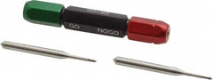 Balax - 2 Piece, 00-90 Thread Size, High Speed Tool Steel Miniature Plug Thread Go No Go Gage Set - 0.0398 Inch Go Pitch, 0.0412 Inch No Go Pitch - Americas Industrial Supply