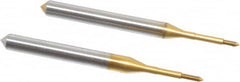 Balax - 2 Piece, M1.20 x 0.250 Thread Size, High Speed Tool Steel Miniature Plug Thread Go No Go Gage Set - 0.0409 Inch Go Pitch, 0.042 Inch No Go Pitch - Americas Industrial Supply