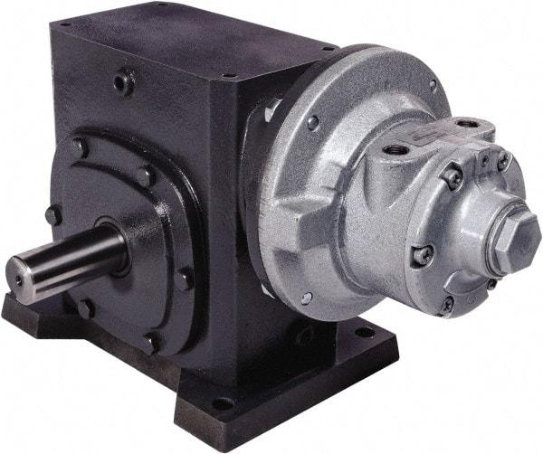 Gast - 1.7 hp Reversible Base Air Actuated Motor - 60:1 Gear Ratio, 50 Max RPM, 2-3/4" Shaft Length, 1-1/4" Shaft Diam - Americas Industrial Supply