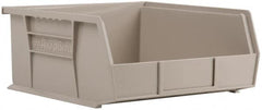 Akro-Mils - 50 Lb. Load Capacity, 10-7/8" Deep, Gray Polymer Hopper Stacking Bin - 5" High x 11" Wide x 10-7/8" Long - Americas Industrial Supply