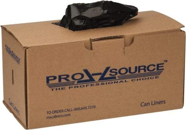 PRO-SOURCE - 20 Gal Capacity, 1 mil Thick, Household/Office Trash Bags - Linear Low-Density Polyethylene (LLDPE), Roll Dispenser, Black - Americas Industrial Supply