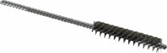 Made in USA - 5/16" Diam Helical Stainless Steel Tube Brush - Double Spiral, 0.005" Filament Diam, 1-1/2" Brush Length, 4" OAL, 1/8" Diam Galvanized Steel Shank - Americas Industrial Supply