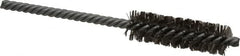Made in USA - 5/8" Diam Helical Stainless Steel Tube Brush - Double Spiral, 0.005" Filament Diam, 2" Brush Length, 5" OAL, 0.208" Diam Galvanized Steel Shank - Americas Industrial Supply