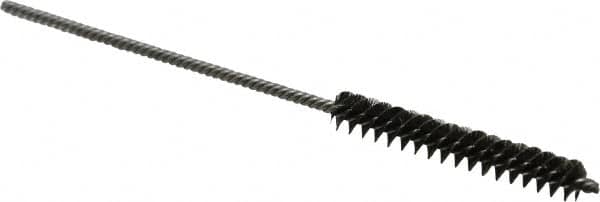 Made in USA - 1/4" Diam Helical Steel Tube Brush - Double Spiral, 0.005" Filament Diam, 1-1/2" Brush Length, 4" OAL, 0.091" Diam Stainless Steel Shank - Americas Industrial Supply