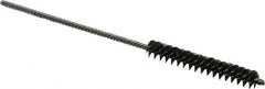 Made in USA - 1/4" Diam Helical Steel Tube Brush - Double Spiral, 0.005" Filament Diam, 1-1/2" Brush Length, 4" OAL, 0.091" Diam Stainless Steel Shank - Americas Industrial Supply