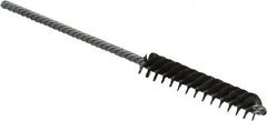 Made in USA - 5/16" Diam Helical Steel Tube Brush - Double Spiral, 0.005" Filament Diam, 1-1/2" Brush Length, 4" OAL, 1/8" Diam Galvanized Steel Shank - Americas Industrial Supply
