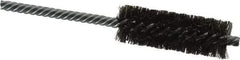 Made in USA - 7/8" Diam Helical Steel Tube Brush - Double Spiral, 0.006" Filament Diam, 2-1/2" Brush Length, 5-1/2" OAL, 0.237" Diam Galvanized Steel Shank - Americas Industrial Supply