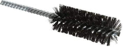 Made in USA - 1" Diam Helical Steel Tube Brush - Double Spiral, 0.006" Filament Diam, 2-1/2" Brush Length, 5-1/2" OAL, 0.237" Diam Galvanized Steel Shank - Americas Industrial Supply