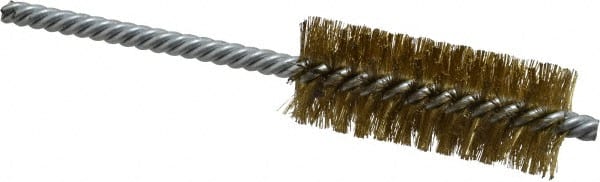 Made in USA - 15/16" Diam Helical Brass Tube Brush - Americas Industrial Supply