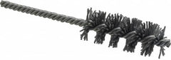 Made in USA - 1" Diam Helical Nylon Tube Brush - Single Spiral, 0.04" Filament Diam, 2-1/2" Brush Length, 5-1/2" OAL, 15/64" Diam Galvanized Steel Shank - Americas Industrial Supply