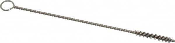 PRO-SOURCE - 1" Long x 1/8" Diam Stainless Steel Twisted Wire Bristle Brush - Single Spiral, 4" OAL, 0.003" Wire Diam, 0.062" Shank Diam - Americas Industrial Supply