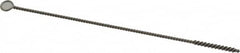 PRO-SOURCE - 1" Long x 1/8" Diam Stainless Steel Twisted Wire Bristle Brush - Single Spiral, 6" OAL, 0.003" Wire Diam, 0.085" Shank Diam - Americas Industrial Supply