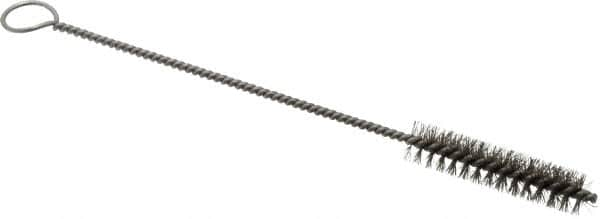 PRO-SOURCE - 2-1/2" Long x 9/16" Diam Stainless Steel Twisted Wire Bristle Brush - Single Spiral, 9" OAL, 0.008" Wire Diam, 0.142" Shank Diam - Americas Industrial Supply