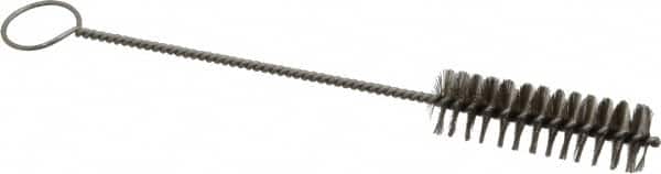 PRO-SOURCE - 3" Long x 15/16" Diam Stainless Steel Twisted Wire Bristle Brush - Single Spiral, 10" OAL, 0.008" Wire Diam, 0.162" Shank Diam - Americas Industrial Supply