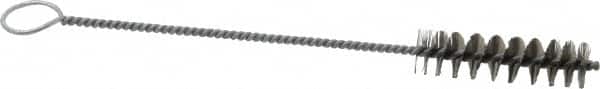PRO-SOURCE - 2-1/2" Long x 11/16" Diam Stainless Steel Twisted Wire Bristle Brush - Single Spiral, 9" OAL, 0.008" Wire Diam, 0.142" Shank Diam - Americas Industrial Supply