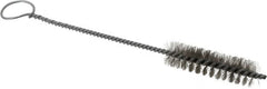 PRO-SOURCE - 2-1/2" Long x 13/16" Diam Stainless Steel Twisted Wire Bristle Brush - Single Spiral, 9" OAL, 0.008" Wire Diam, 0.142" Shank Diam - Americas Industrial Supply