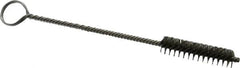 Made in USA - 1-1/2" Long x 3/8" Diam Stainless Steel Twisted Wire Bristle Brush - Double Spiral, 5-1/2" OAL, 0.005" Wire Diam, 0.085" Shank Diam - Americas Industrial Supply