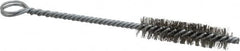 Made in USA - 2" Long x 1/2" Diam Stainless Steel Twisted Wire Bristle Brush - Double Spiral, 5-1/2" OAL, 0.006" Wire Diam, 0.162" Shank Diam - Americas Industrial Supply