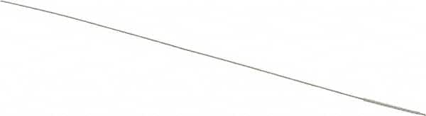 Made in USA - 0.032" Diam Helical Nylon Tube Brush - 0.008" Filament Diam, 1/2" Brush Length, 4" OAL, 0.026" Diam Stainless Steel Shank - Americas Industrial Supply