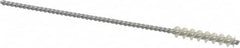 Made in USA - 3/16" Diam Helical Nylon Tube Brush - 0.008" Filament Diam, 1" Brush Length, 4" OAL, 0.085" Diam Galvanized Steel Shank - Americas Industrial Supply