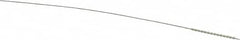 Made in USA - 1mm Diam Helical Nylon Tube Brush - 0.008" Filament Diam, 5/8" Brush Length, 4" OAL, 0.016" Diam Stainless Steel Shank - Americas Industrial Supply