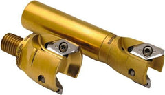 Seco - 1-1/2" Cutting Diam, 1-1/4" Shank Diam, 1-1/2" Max Depth of Cut, Straight Shank Indexable Copy End Mill - 2 Inserts, VPGX 2206..E.-E10 Insert, R217.97 Toolholder, Through Coolant - Americas Industrial Supply