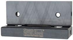 Snap Jaws - 4" Wide x 1.155" High x 0.55" Thick, Flat/No Step Vise Jaw - Hard, Steel, Fixed Jaw, Compatible with 4" Vises - Americas Industrial Supply