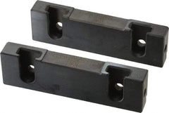 Snap Jaws - 4" Wide x 1.155" High x 0.55" Thick, Step Vise Jaw - Hard, Steel, Fixed Jaw, Compatible with 4" Vises - Americas Industrial Supply