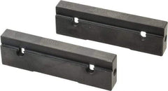 Snap Jaws - 4" Wide x 1.155" High x 0.55" Thick, Step Vise Jaw - Hard, Steel, Fixed Jaw, Compatible with 4" Vises - Americas Industrial Supply
