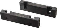 Snap Jaws - 6" Wide x 1.53" High x 0.73" Thick, Step Vise Jaw - Hard, Steel, Fixed Jaw, Compatible with 6" Vises - Americas Industrial Supply