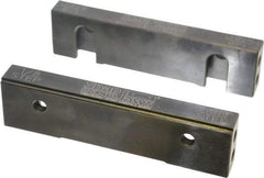 Snap Jaws - 6" Wide x 1.53" High x 0.73" Thick, Step Vise Jaw - Hard, Steel, Fixed Jaw, Compatible with 6" Vises - Americas Industrial Supply