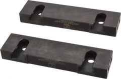 Snap Jaws - 6" Wide x 1.53" High x 0.73" Thick, Step Vise Jaw - Hard, Steel, Fixed Jaw, Compatible with 6" Vises - Americas Industrial Supply