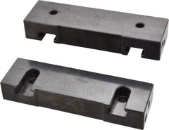 Snap Jaws - 6" Wide x 1-3/4" High x 1" Thick, Flat/No Step Vise Jaw - Soft, Steel, Fixed Jaw, Compatible with 6" Vises - Americas Industrial Supply