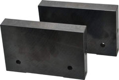 Snap Jaws - 6" Wide x 4" High x 1" Thick, Flat/No Step Vise Jaw - Soft, Steel, Fixed Jaw, Compatible with 6" Vises - Americas Industrial Supply