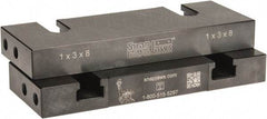 Snap Jaws - 8" Wide x 3" High x 1" Thick, Flat/No Step Vise Jaw - Soft, Steel, Fixed Jaw, Compatible with 8" Vises - Americas Industrial Supply
