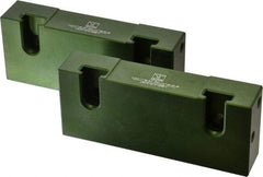 Snap Jaws - 6" Wide x 2-1/2" High x 1-1/4" Thick, Flat/No Step Vise Jaw - Soft, Aluminum, Fixed Jaw, Compatible with 6" Vises - Americas Industrial Supply