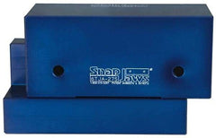 Snap Jaws - 6" Wide x 2-3/4" High x 2-3/4" Thick, Step Vise Jaw - Aluminum, Fixed Jaw, Compatible with 6" Vises - Americas Industrial Supply