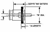 Collis Tool - 0.697" Tap Shank Diam, 0.523" Tap Square Size, 7/8" Tap, #3 Tapping Adapter - 0.55" Projection, 2.48" Tap Depth, Through Coolant, - Exact Industrial Supply