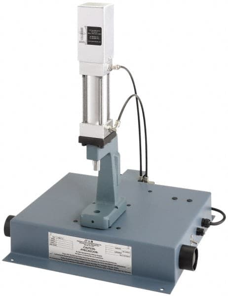 JT&M - 3/4" Ram, 2-1/16" Throat Depth, 660 Lb Pneumatic Arbor Press - 5" Max Work Height x 16" Max Work Width, 18.38" Base Width x 16.12" Base Depth - Americas Industrial Supply