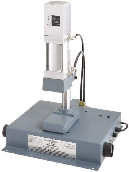 JT&M - 3/4" Ram, 3-3/16" Throat Depth, 660 Lb Pneumatic Arbor Press - 8-5/16" Max Work Height x 16" Max Work Width, 18.38" Base Width x 16.12" Base Depth - Americas Industrial Supply