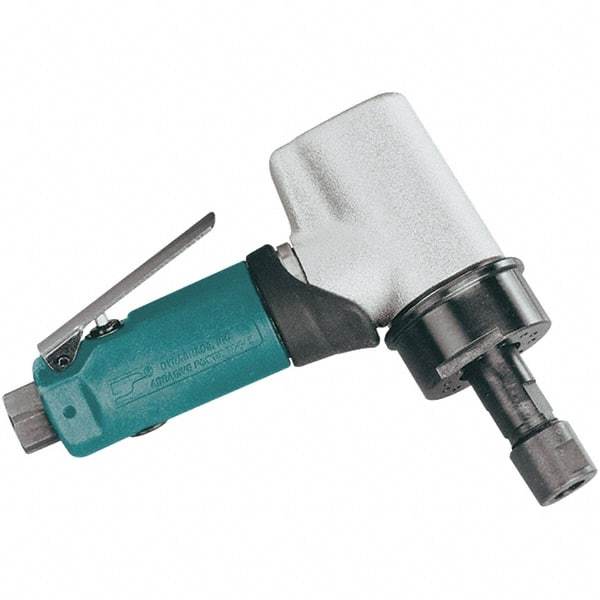 Dynabrade - 1/4" Collet, Angle Handle, Air Angle Die Grinder - 20,000 RPM, Front Exhaust, 36 CFM, 0.7 hp, 90 psi, 1/4 NPT Inlet - Americas Industrial Supply