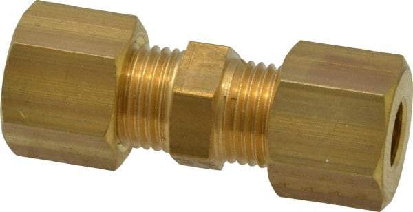 Legris - 6mm OD, Brass Union - 460 Max Working psi, -40 to 210°F, Comp x Comp Ends - Americas Industrial Supply