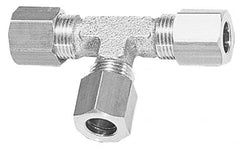 Legris - 10mm OD, Brass Union Tee - 330 Max Working psi, -40 to 210°F, Comp x Comp x Comp Ends - Americas Industrial Supply