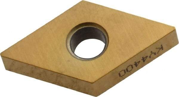 Kennametal - DNGA431 T0420 Grade KY4400 Ceramic Turning Insert - TiN Finish, 55° Diamond, 1/2" Inscr Circle, 3/16" Thick, 1/64" Corner Radius - Americas Industrial Supply