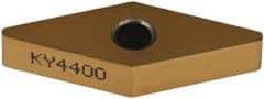 Kennametal - VNGA332 T0420 Grade KY4400 Ceramic Turning Insert - TiN Finish, 35° Diamond, 3/8" Inscr Circle, 3/16" Thick, 1/32" Corner Radius - Americas Industrial Supply