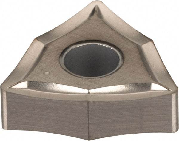 Kennametal - WNGP432 K Grade KC5410 Carbide Turning Insert - TiB2 Finish, 80° Trigon, 1/2" Inscr Circle, 3/16" Thick, 1/32" Corner Radius - Americas Industrial Supply