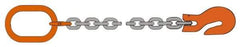Pewag - 5' Long x 10" Wide, 4,300 Lb Basket Capacity, 4,300 Lb Vertical Capacity, Alloy Steel Web Sling - SOG Chain Sling, 9/32" Diam Chain, Self-Colored, with Grab Hook & Master Link - Americas Industrial Supply