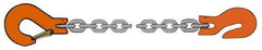 Pewag - 5' Long x 10" Wide, 2,700 Lb Basket Capacity, 2,700 Lb Vertical Capacity, Alloy Steel Web Sling - SSG Chain Sling, 7/32" Diam Chain, Self-Colored, with Grab Hook & Sling Hook - Americas Industrial Supply