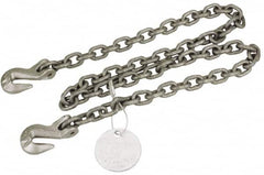 Pewag - 10' Long x 10" Wide, 2,700 Lb Basket Capacity, 2,700 Lb Vertical Capacity, Alloy Steel Web Sling - SGG Chain Sling, 7/32" Diam Chain, Self-Colored, with 2 Grab Hooks - Americas Industrial Supply